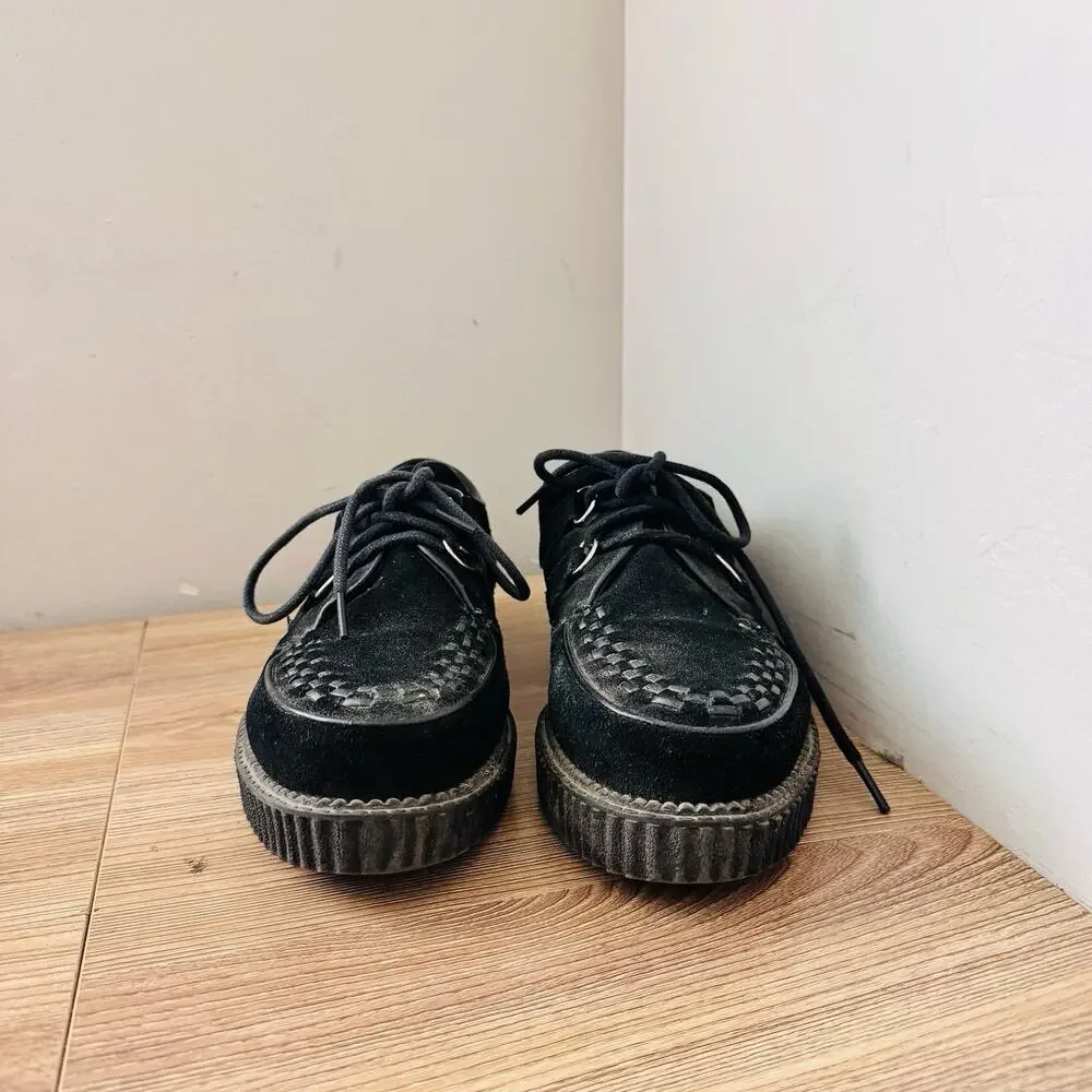 Demonia Creeper-602S platform shoes Black Leather Women’s Size 9